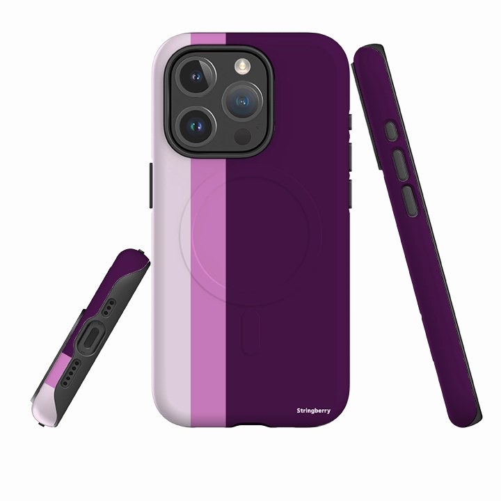 Soft touch layer iPhone MagSafe Tough Case - Sicily Chroma Stripe