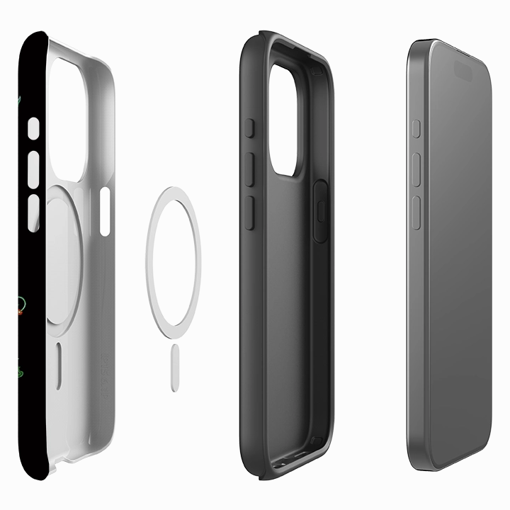 Light Build Grip Assist iPhone MagSafe Tough Case - Eight Maids A Milking By Maria Matos