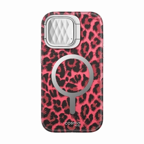 Strong Outline iPhone 13 Cosmo Mag Case - Pink Leopard