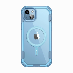 Creative Design Rugged Edge Texture iPhone 14 Ares Mag Case - Blue
