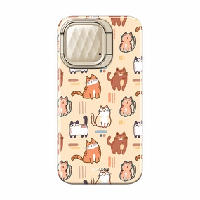 Clear Frame Vivid Finish iPhone 14 Cosmo Mag Case - Cats