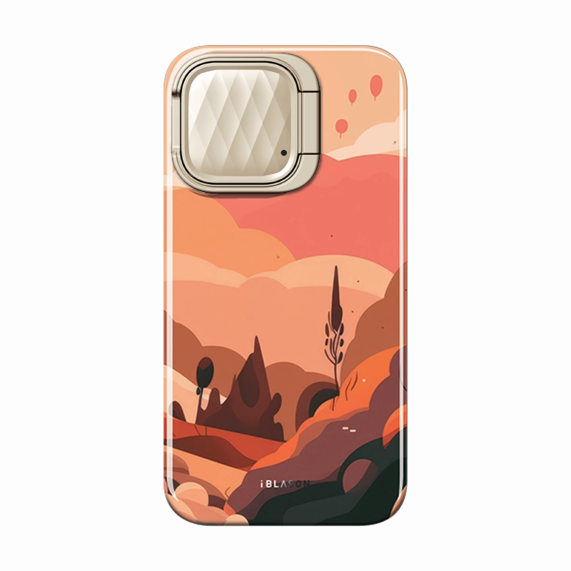 Slim Edge Grip Layer iPhone 14 Cosmo Mag Case - Mountain Sunset