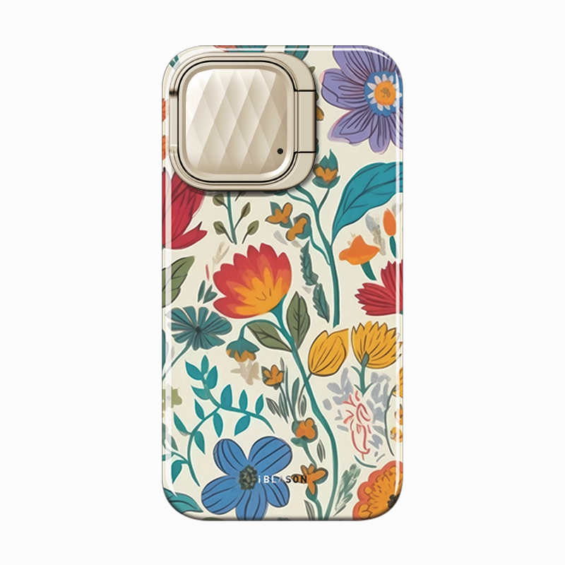 Durable Form Comfort Finish iPhone 14 Cosmo Mag Case - Rainbow Garden