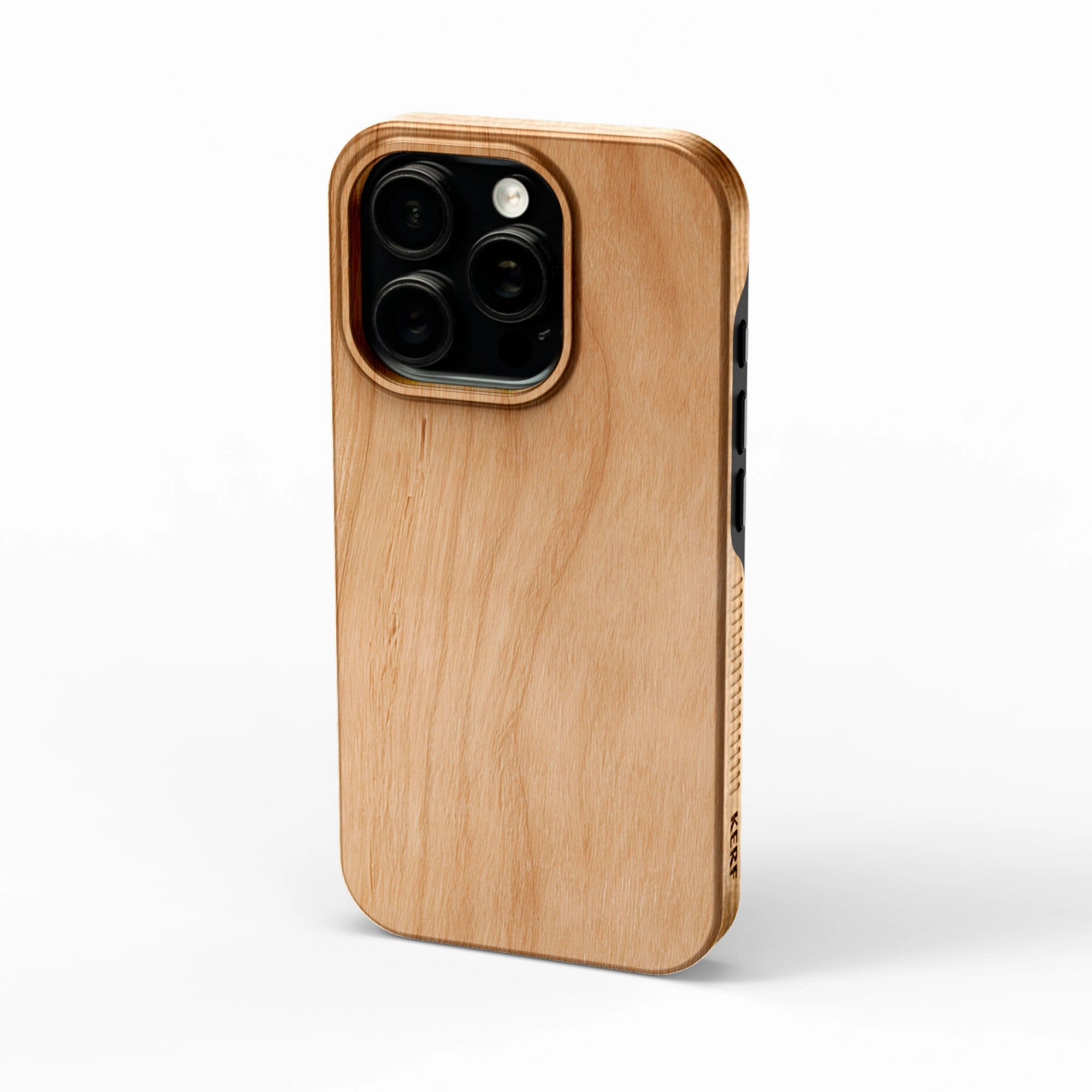Office Accessory Minimal Texture iPhone 16 Pro Solid Wood Case