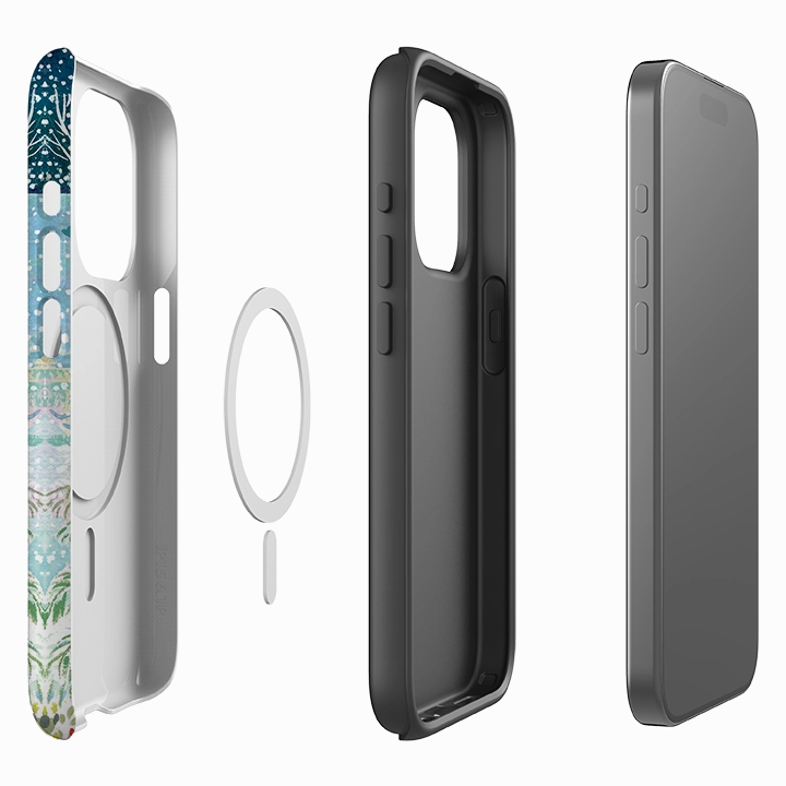 iPhone MagSafe Tough Case - A Wee Winter Harbour By Emma Frances Grant Modern Detail Premium Pattern Design