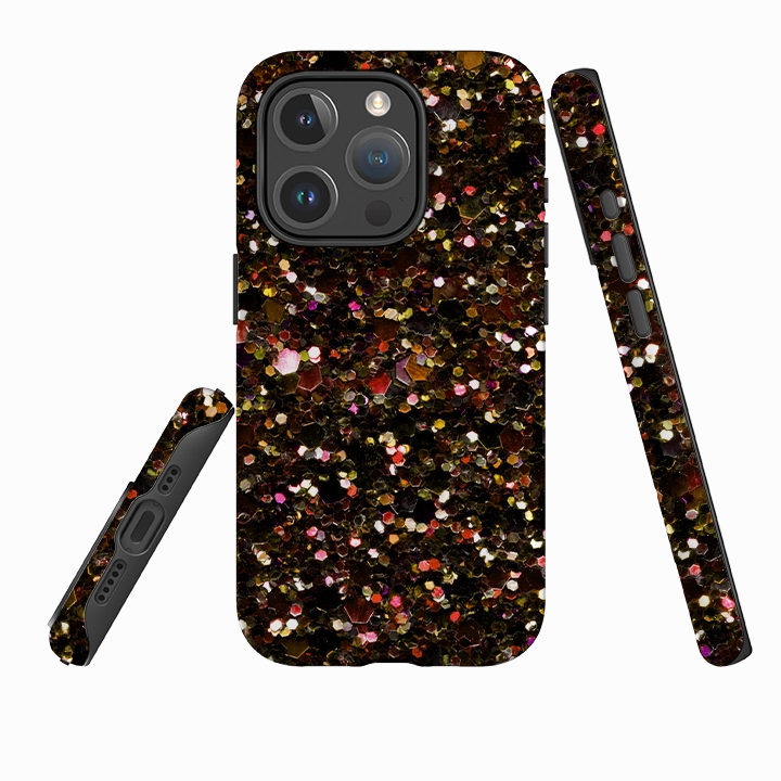 Protective Texture Finish iPhone MagSafe Tough Case -  All That Glitters By Kitty Joseph (case does not glitter)