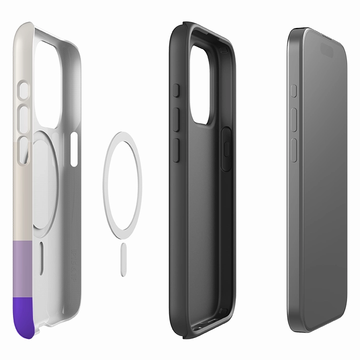 Elegant Texture Layer Shock Absorbing iPhone MagSafe Tough Case -  Amsterdam Chroma