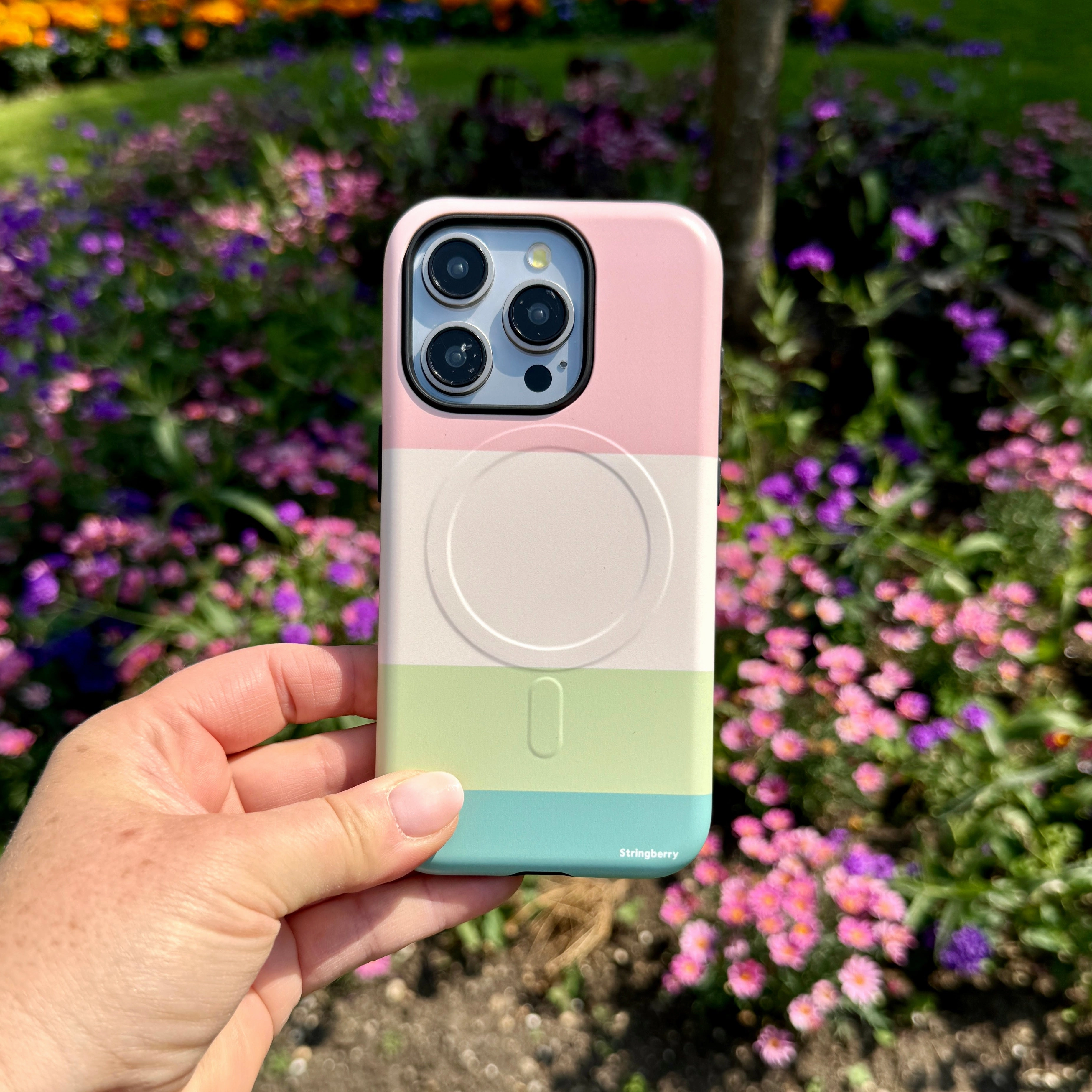 Durable Texture Layer Light Design iPhone MagSafe Tough Case -  Antalya Chroma