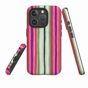 Classic Design iPhone MagSafe Tough Case -  Atelier Stripe Windflower By Sarah Campbell