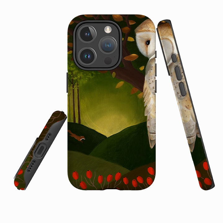 Anti Shock Layer iPhone MagSafe Tough Case - Autumn Owl and Fox By Bex Parkin