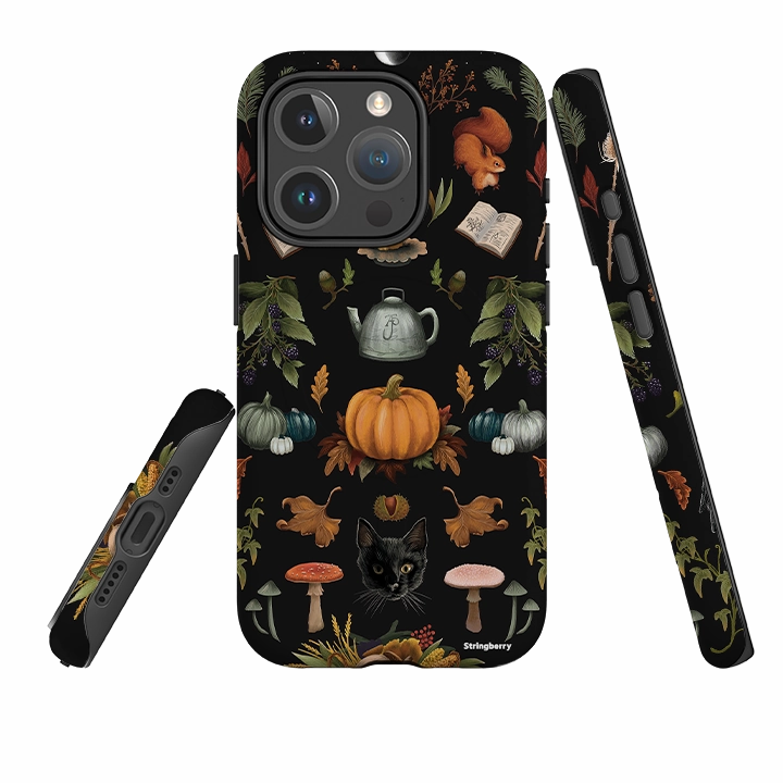 Elegant Design Layer Ergonomic Texture iPhone MagSafe Tough Case -  Autumn Pattern II By Anna Stead