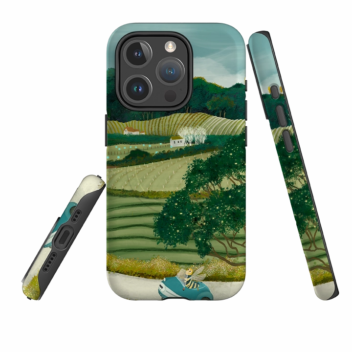 Sport Inspired Comfort Edge Layer iPhone MagSafe Tough Case -  Bee Hives By Katherine Quinn