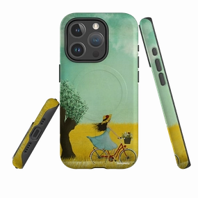 iPhone MagSafe Tough Case - Bike Ride By Maja Lindberg Hybrid Frame