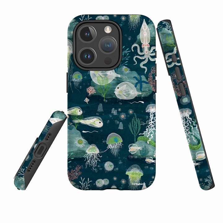 Screen Bumper Non Slip iPhone MagSafe Tough Case -  Bioluminescence By Katherine Quinn