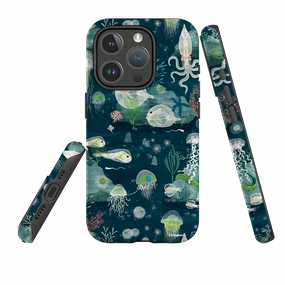 Screen Bumper Non Slip iPhone MagSafe Tough Case -  Bioluminescence By Katherine Quinn