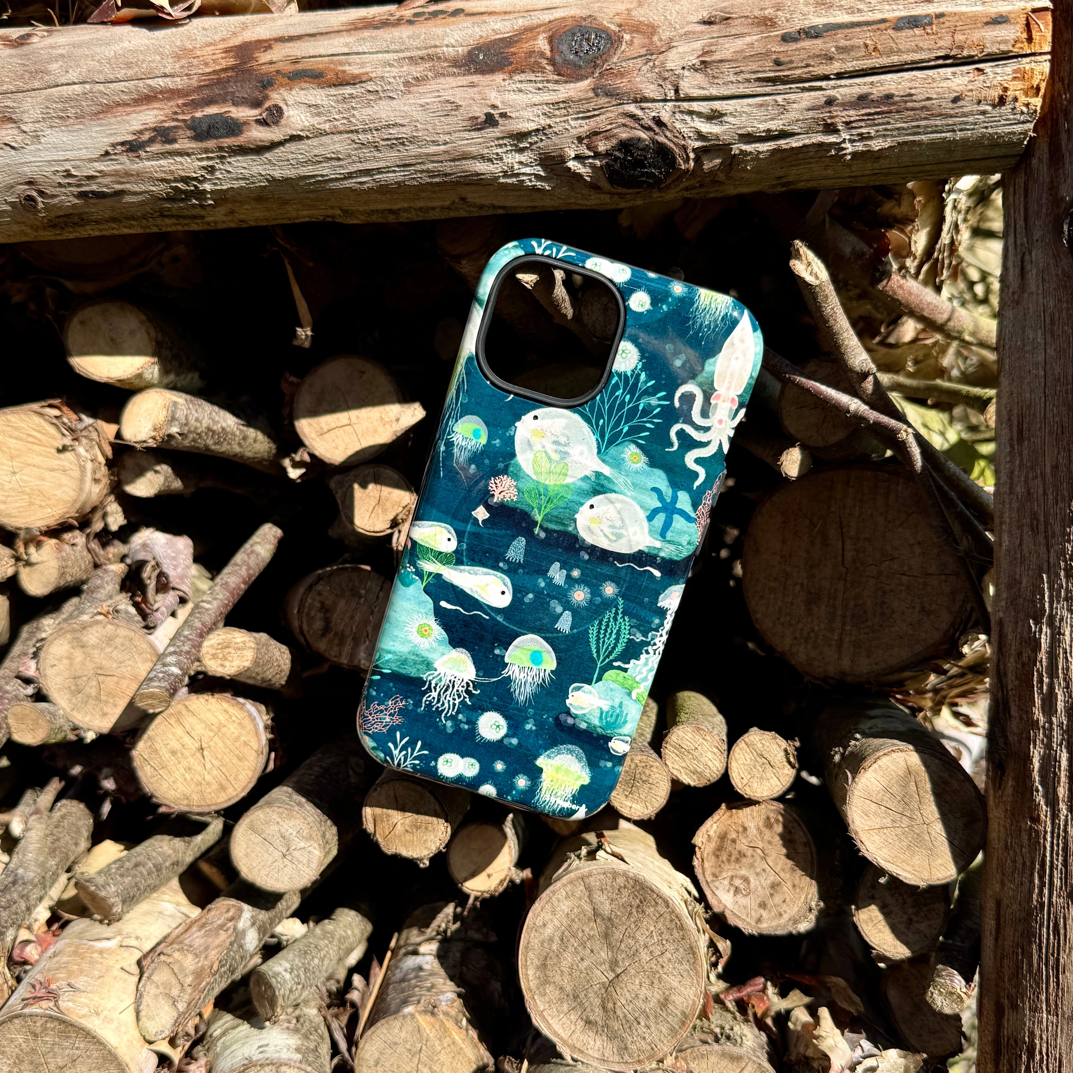 Polished Texture Finish iPhone MagSafe Tough Case -  Bioluminescence By Katherine Quinn