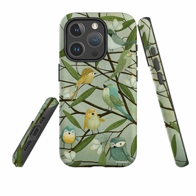 Durable Quality Comfort Texture iPhone MagSafe Tough Case -  Birds By Maja Lindberg