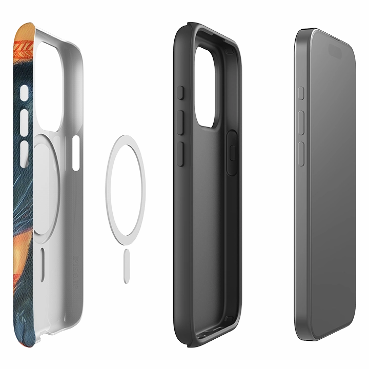 iPhone MagSafe Tough Case - Black Cat By Mary Stubberfield Smooth Feel Soft Design