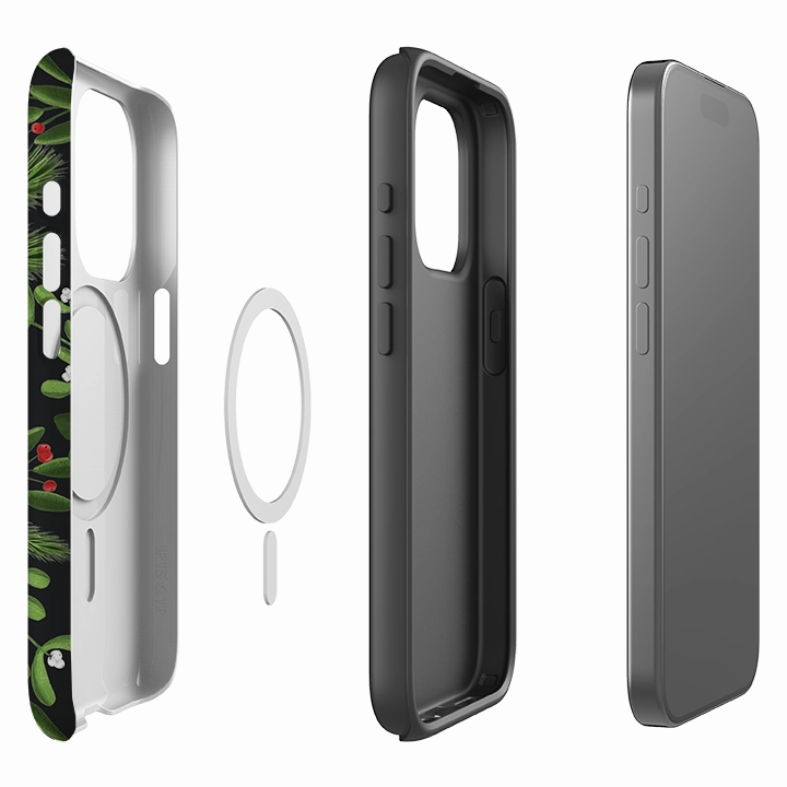 iPhone MagSafe Tough Case - Black White Plaid By Abby Jacobs Elegant Finish