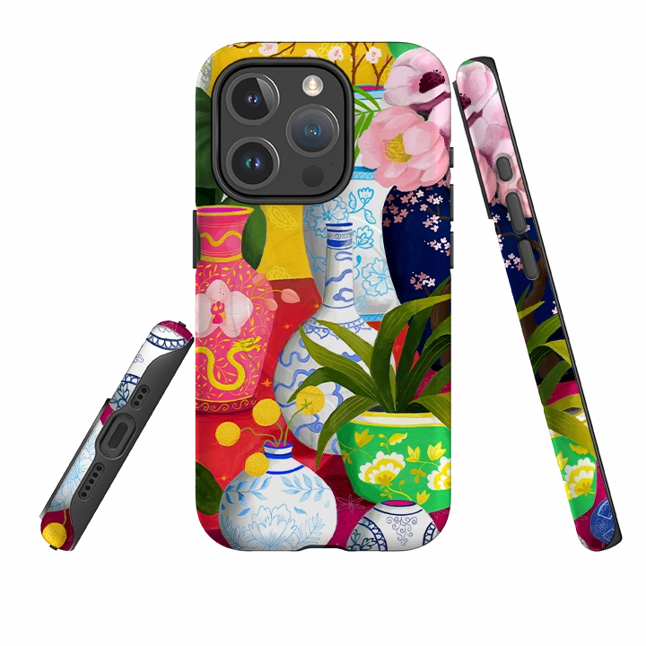 iPhone MagSafe Tough Case - Blossom Vase By Bex Parkin Color Accent