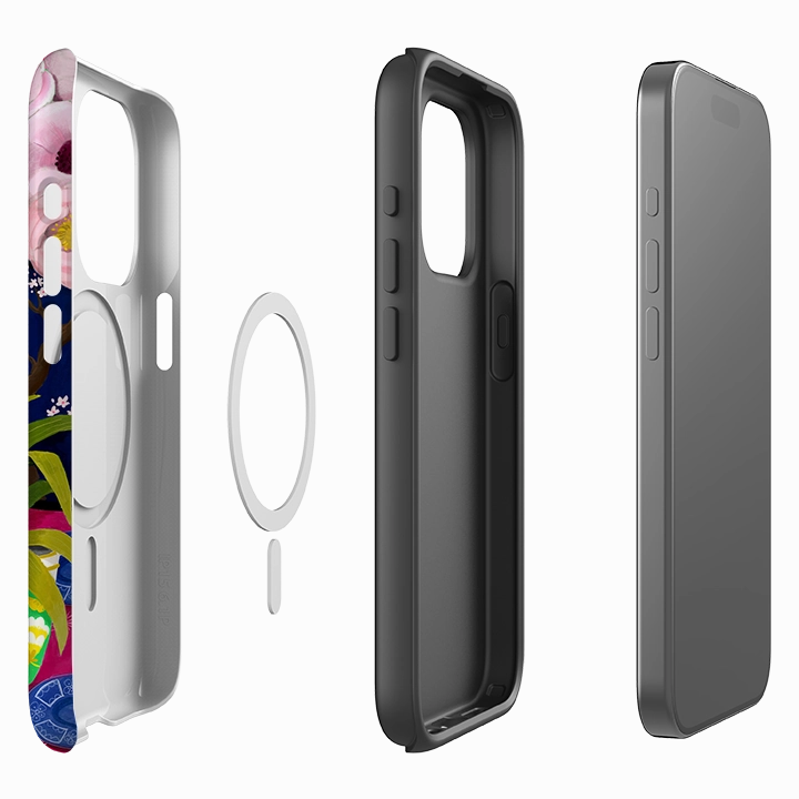 iPhone MagSafe Tough Case - Blossom Vase By Bex Parkin Minimal Build Texture