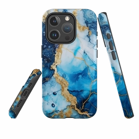 iPhone MagSafe Tough Case -  Blue Marbs Clear Finish Compact Edge