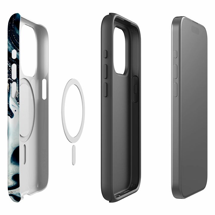 Shock Cushion Elegant Design Layer iPhone MagSafe Tough Case -  Blue Royalty