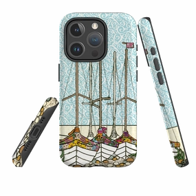 iPhone MagSafe Tough Case -  Boats At Rest By Amelia Bowman Scratch Proof Ergonomic Texture