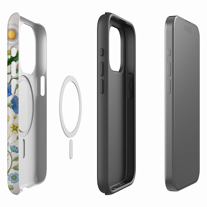 iPhone MagSafe Tough Case - Botanical Garden By Bex Parkin Button Cover