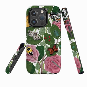 iPhone MagSafe Tough Case - Butterflies and Beetles By Bex Parkin Durable Finish Classic Design