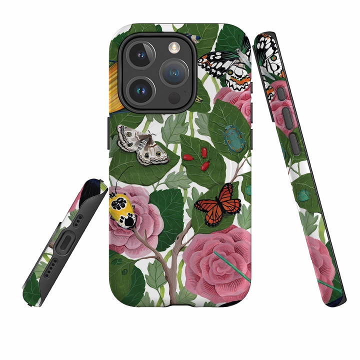 iPhone MagSafe Tough Case - Butterflies and Beetles By Bex Parkin Durable Finish Classic Design