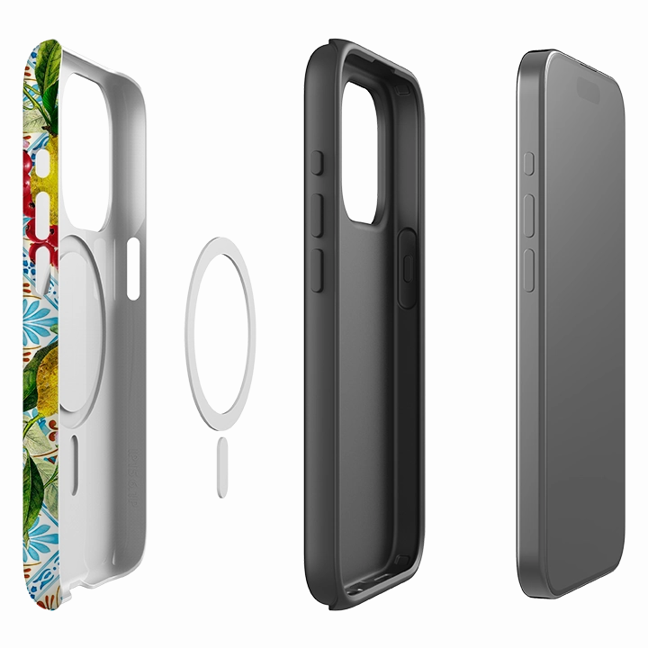 iPhone MagSafe Tough Case - Cagliari Pattern Button Cover