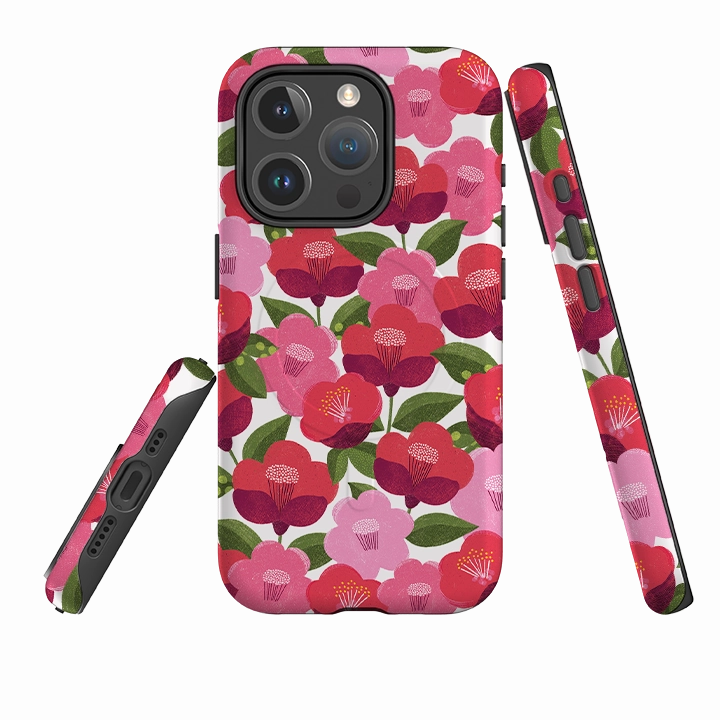 iPhone MagSafe Tough Case -  Camellia I By Ali Brookes Matte Texture Surface