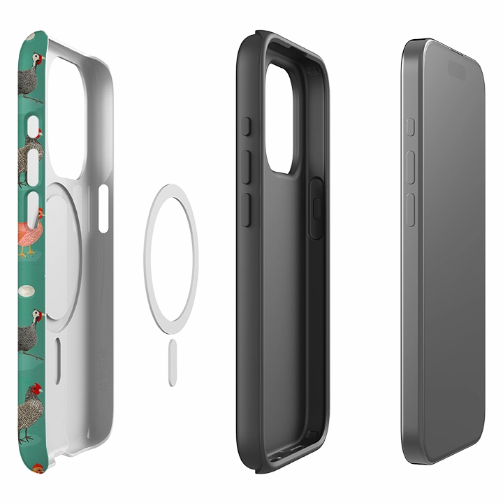 iPhone MagSafe Tough Case - Chicken Teal By Katherine Quinn Minimal Aesthetic