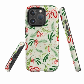 Office Accessory iPhone MagSafe Tough Case -  Christmas Bows By Katherine Quinn