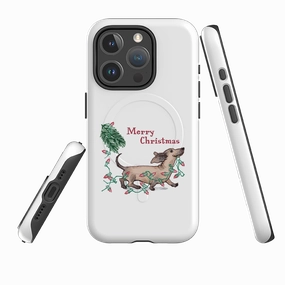 iPhone MagSafe Tough Case -  Christmas Daschund By Liane Payne Impact Resistant Lightweight Build