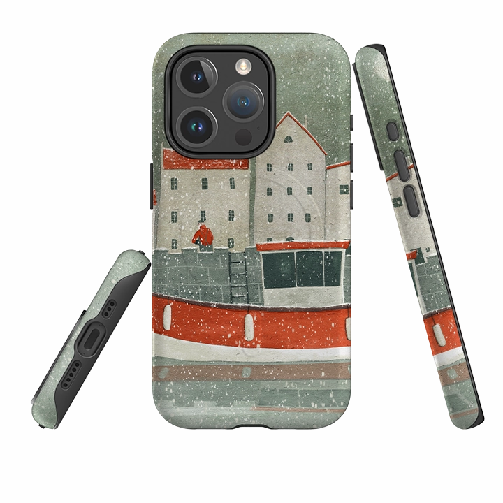 iPhone MagSafe Tough Case -  Christmas Harbour By Maja Lindberg Minimal Finish
