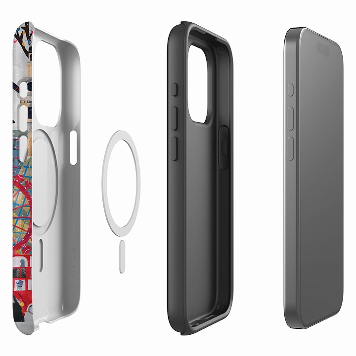 Premium Shield iPhone MagSafe Tough Case - Christmas In London By Tracey English