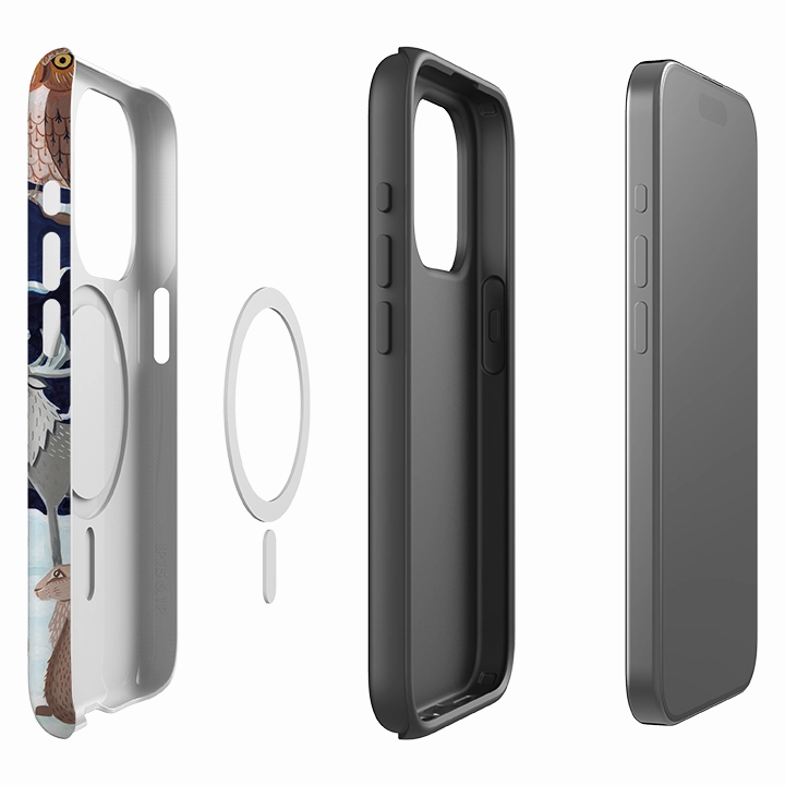 Rugged Detail Layer Durable Texture iPhone MagSafe Tough Case - Christmas Tree By Bex Parkin