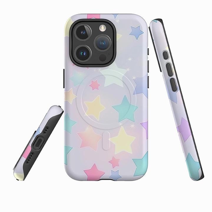Stylish Finish Texture Light Shield iPhone MagSafe Tough Case - Cloud Stars III