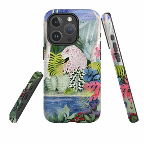 Compact Shape Edge Protection iPhone MagSafe Tough Case - Cosmic Leopard By Bex Parkin