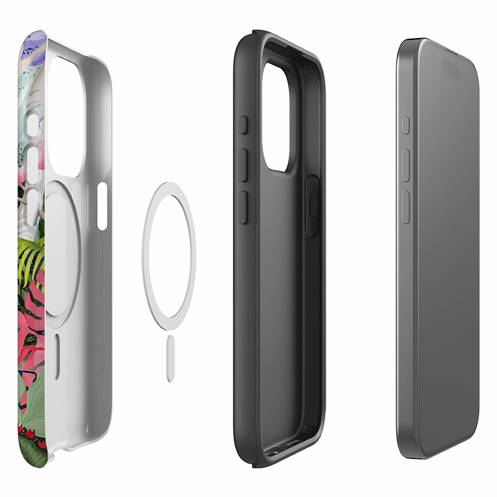 Clear Surface iPhone MagSafe Tough Case - Cosmic Leopard By Bex Parkin