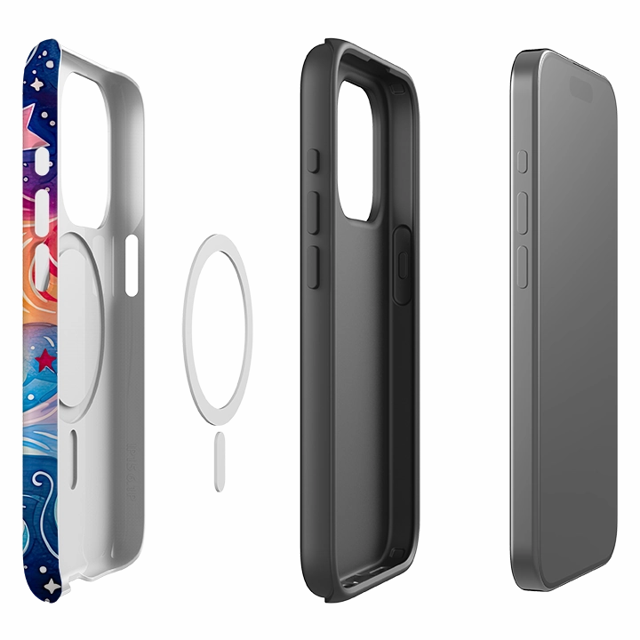 iPhone MagSafe Tough Case - Cosmic Stars III Modern Build Texture Rugged Frame Design