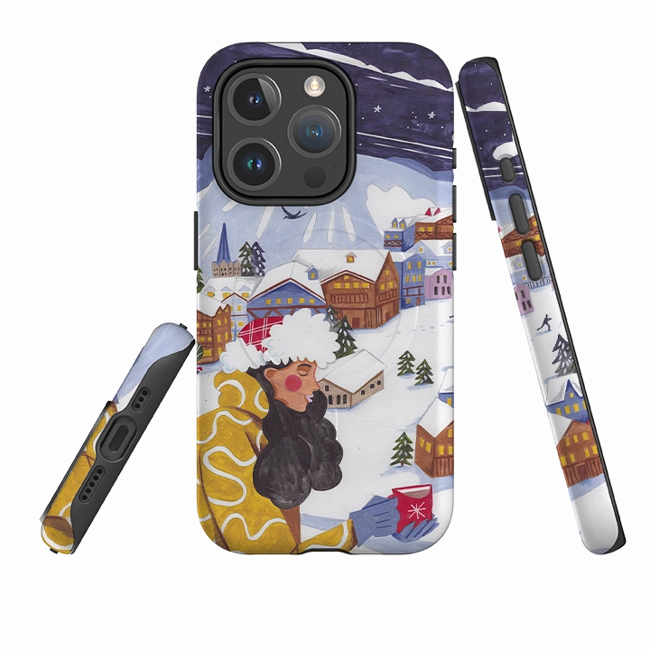 iPhone MagSafe Tough Case - Courchevel By Caroline Bonne Muller Rugged Finish Marble Pattern