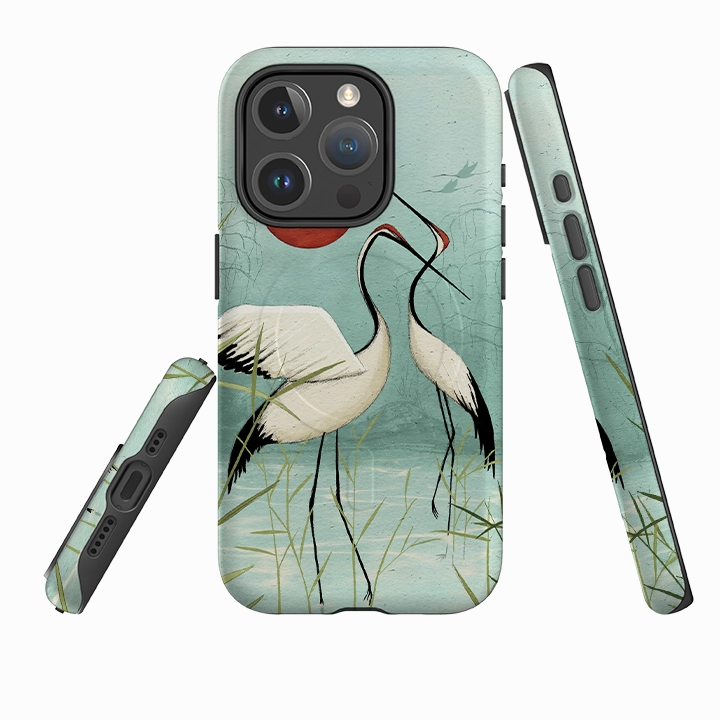 iPhone MagSafe Tough Case - Cranes By Maja Lindberg Durable Look