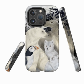 Comfort grip design Classic Texture iPhone MagSafe Tough Case -  Creatures Of The North By Bex Parkin
