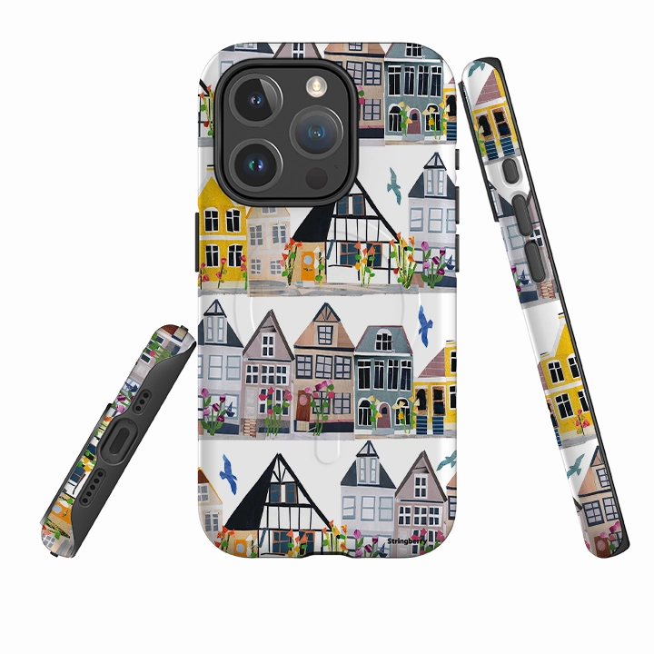 Polished Look Hybrid Form iPhone MagSafe Tough Case -  Danish Houses by Tracey English