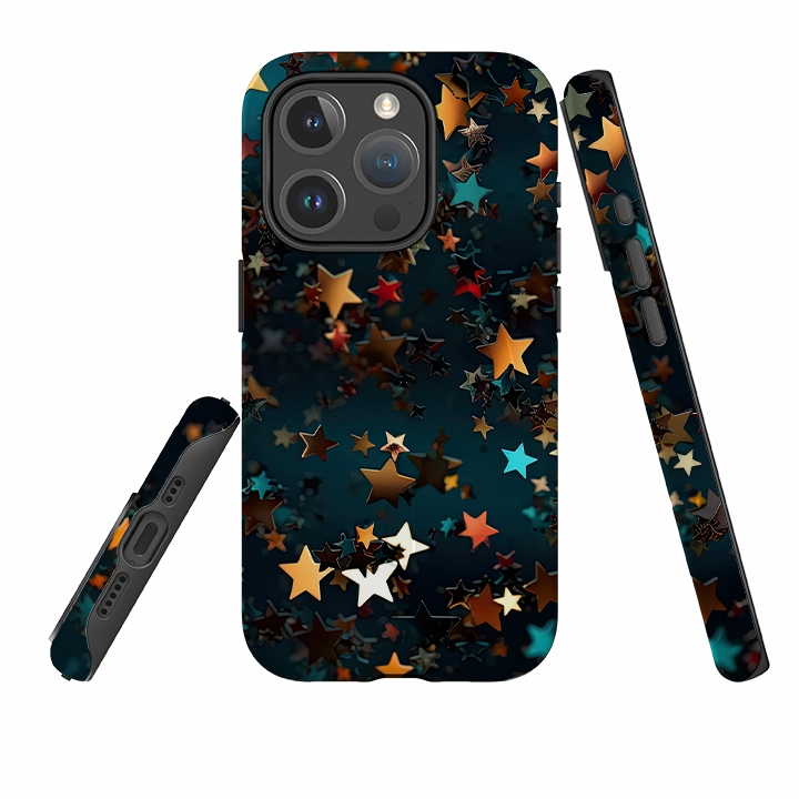 Protective Frame Matte Texture iPhone MagSafe Tough Case - Dark Stars