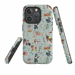 iPhone MagSafe Tough Case -  Dog Pattern II By Caroline Bonne Muller Tactile Feel Durable Pattern