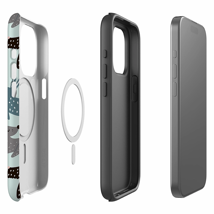 iPhone MagSafe Tough Case -  Dogs World Glossy Finish Look Elegant Appearance